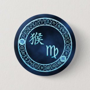 Virgo/Monkey Pinback Button