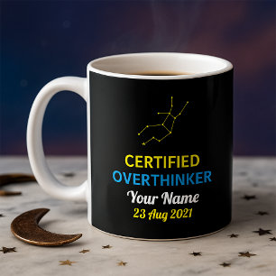 Virgo Overthinker Mug – Fueled by Coffee & Panic
