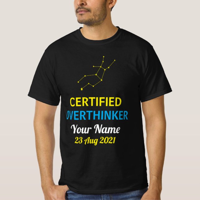 Virgo Overthinker T-Shirt – Personalized Chaos Tee (Front)