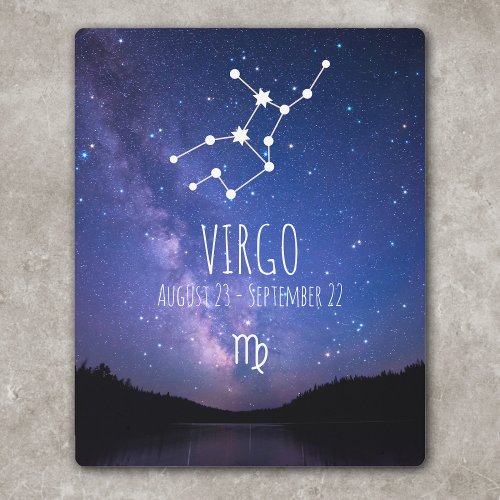 Virgo  Personalized Astrology Constellation Metal Print