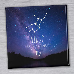 Virgo   Personalized Zodiac Constellation Magnet