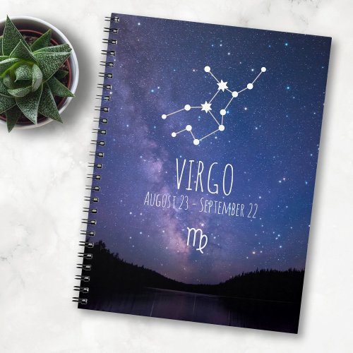 Virgo  Personalized Zodiac Constellation Notebook