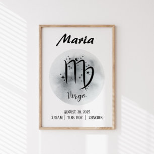 Virgo Personalized Zodiac Custom name Poster