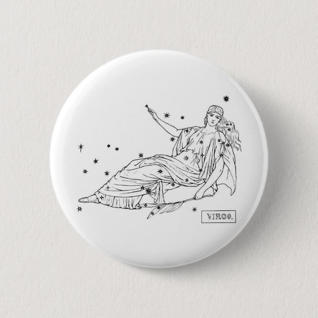 Virgo Pinback Button (Front)