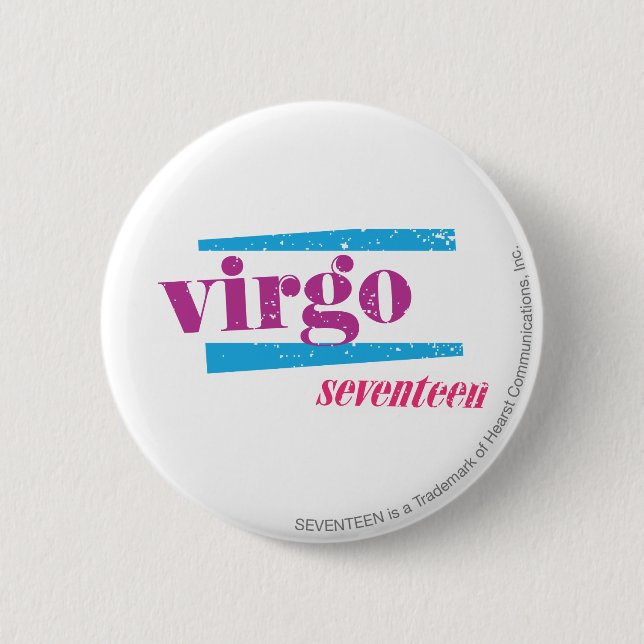 Virgo Purple Pinback Button (Front)