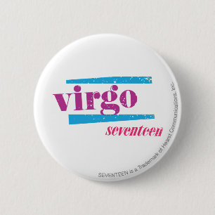 Virgo Purple Pinback Button