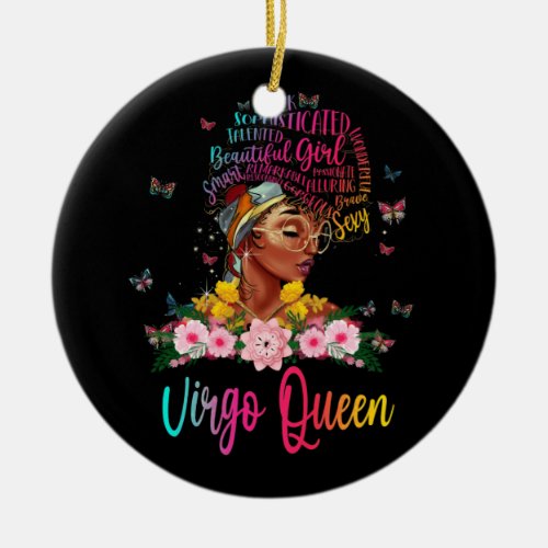 Virgo Queen Black Women Persistent Beautiful Ceramic Ornament