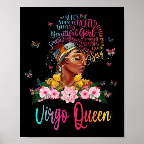 Virgo Queen Black Women Persistent Beautiful Poster