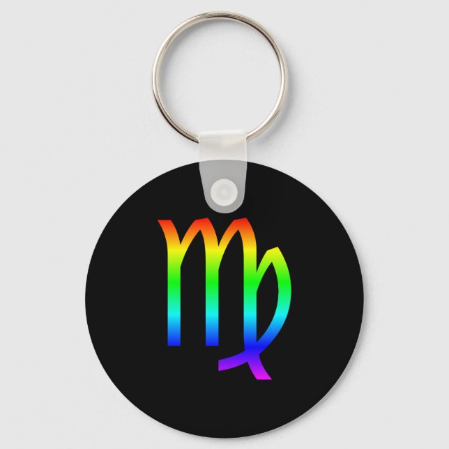 Virgo Rainbow Keychain (Front)