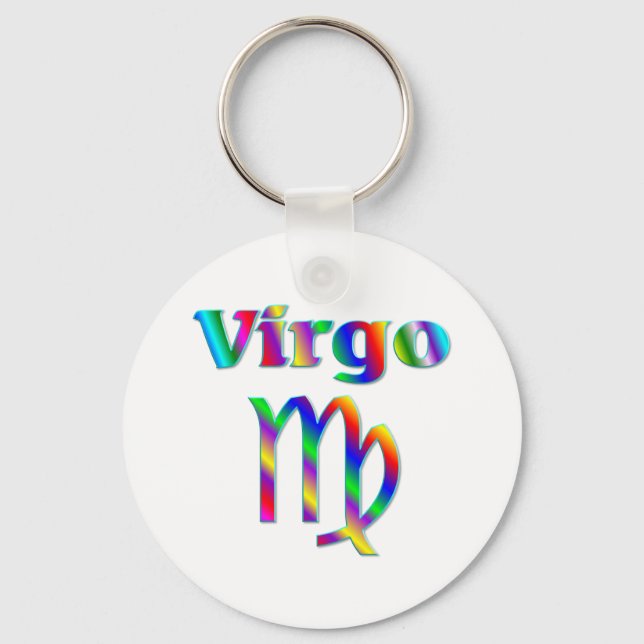 Virgo Rainbow Keychain (Front)