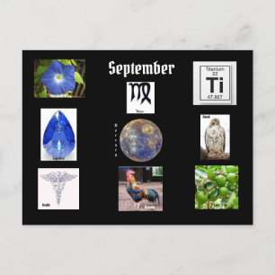 Virgo September Birth Month Postcard