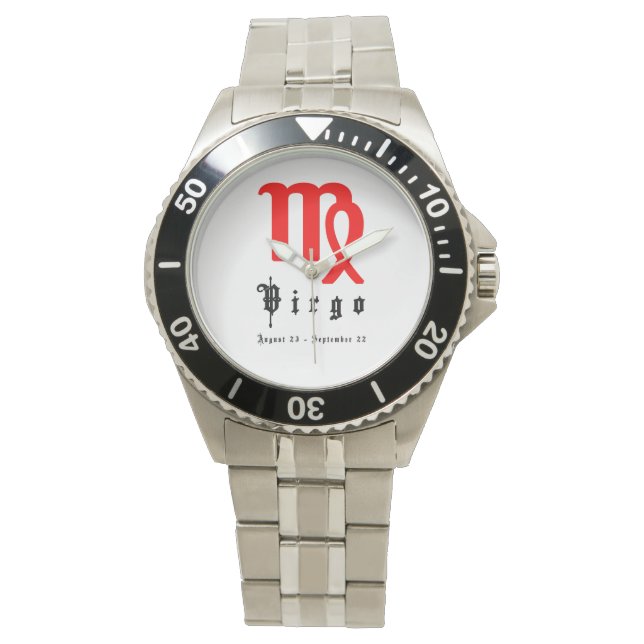 Virgo Sign Astrology Zodiac Watch (Front)