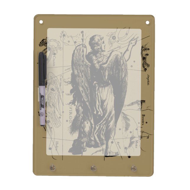 Virgo Sign Constellation Hevelius 1690 Dry Erase Board (Front)
