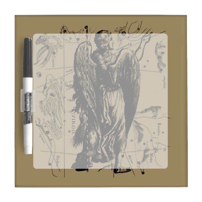 Virgo Sign Constellation Hevelius 1690 Dry Erase Board (Front)