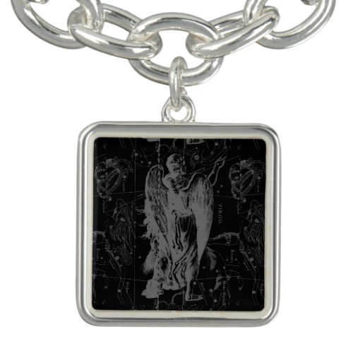 Virgo Sign Constellation Hevelius Black Decor Charm Bracelet