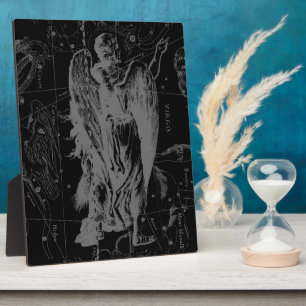 Virgo Sign Constellation Hevelius Black Decor Plaque