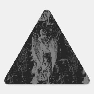 Virgo Sign Constellation Hevelius Black Decor Triangle Sticker