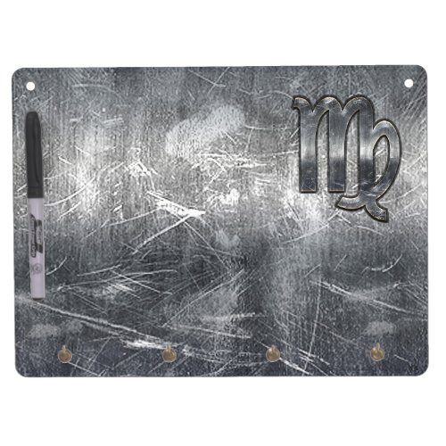 Virgo Sign in Grunge Distressed Style Dry Erase Board With Keychain Holder