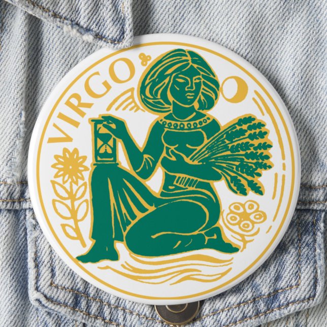 Virgo Sign of the Zodiac on a Button (Creator Uploaded)