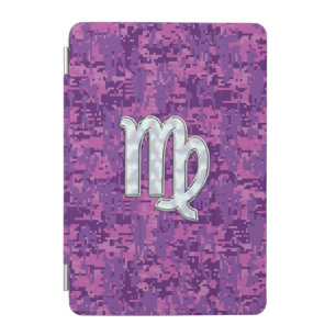 Virgo Sign on Pink Fuchsia Digital Camouflage iPad Mini Cover