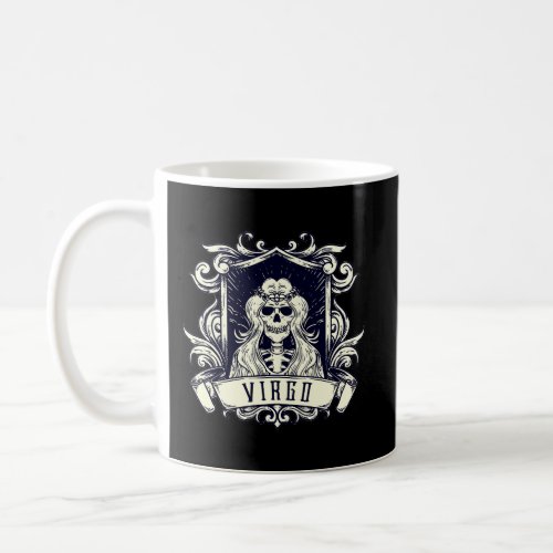 Virgo Skull Horoscope Personality Zodiac Birthday Coffee Mug