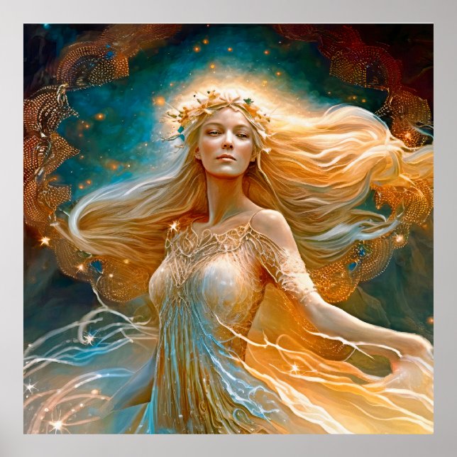 Virgo Star Sign Goddess, Celestial Being, Zodiac (Front)