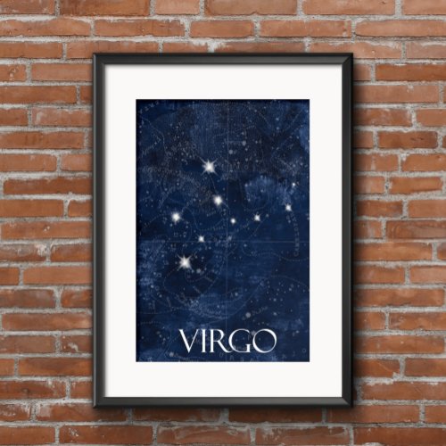 Virgo starsign Poster with name star sign zodiac