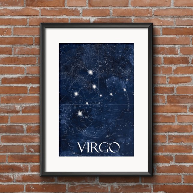 Virgo starsign Poster with name, star sign zodiac (Creator Uploaded)