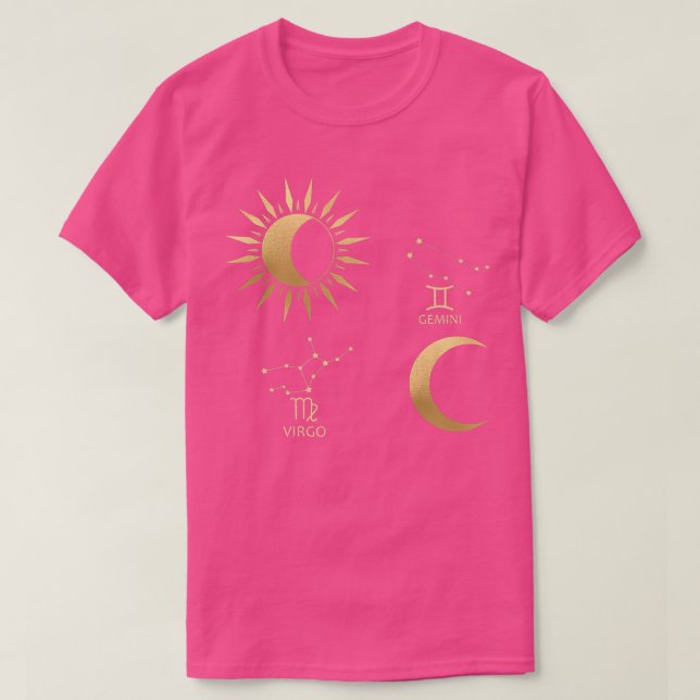 Virgo Sun-Gemini Moon Zodiac   T-Shirt (Design Front)