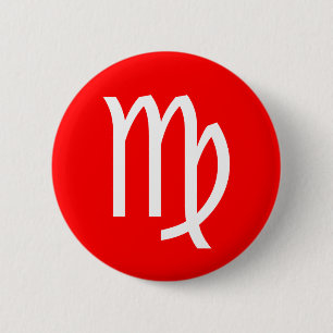 Virgo Symbol Button