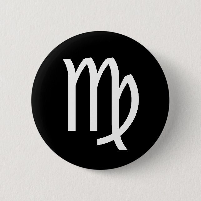 Virgo Symbol Pinback Button (Front)