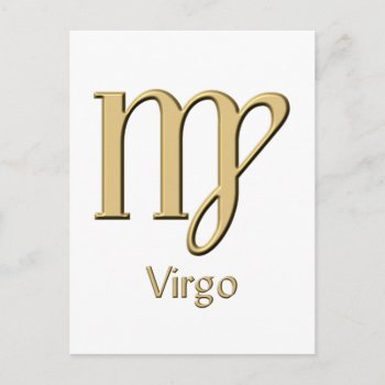Virgo Symbol Postcard by zodiacgifts at Zazzle