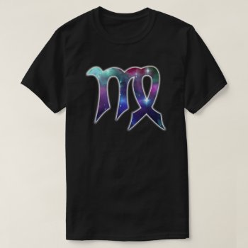 Virgo Symbol Shirt - Black by MyAstralLife at Zazzle