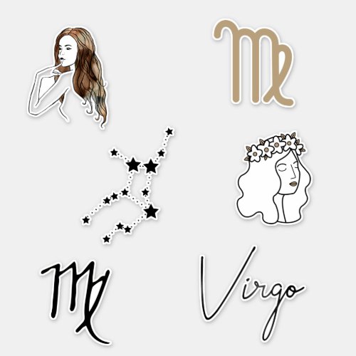 Virgo the maiden birthday astrology zodiac  sticker