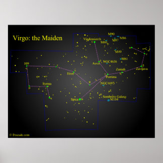 Virgo the Maiden Constellation Poster