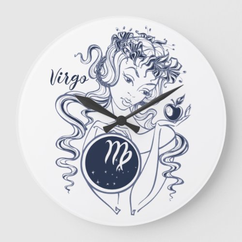Virgo The Maiden Large Clock