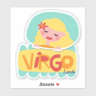 Virgo the Maiden Zodiac Contour Sticker