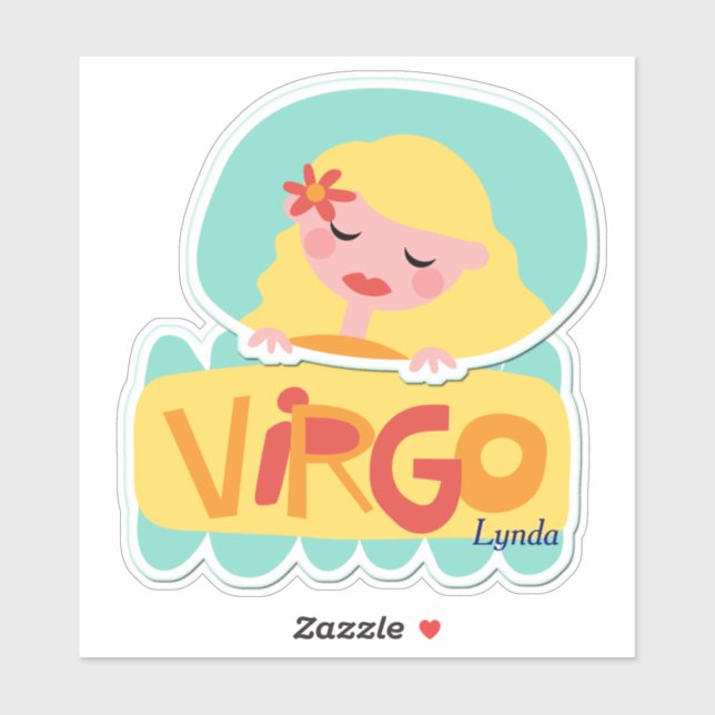Virgo the Maiden Zodiac Contour Sticker (Sheet)