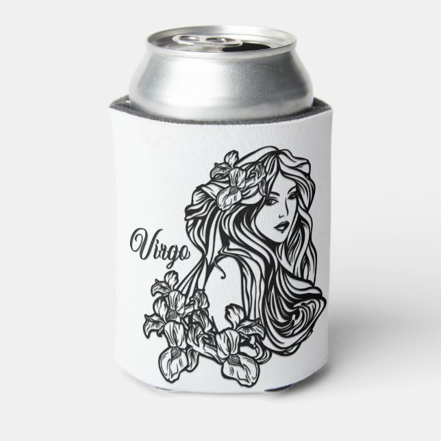 Virgo The Virgin Zodiac Can Cooler (Can Back)