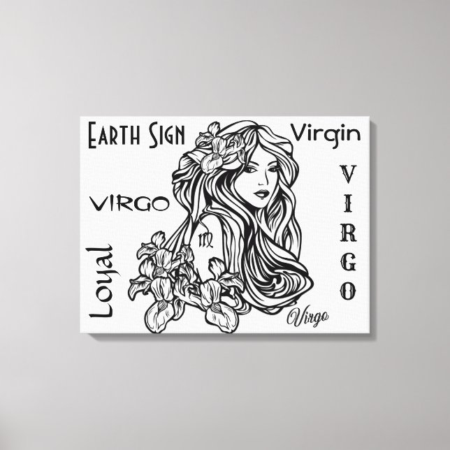 Virgo The Virgin Zodiac Canvas Print (Front)