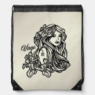 Virgo The Virgin Zodiac Drawstring Bag