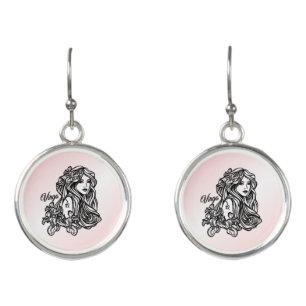 Virgo The Virgin Zodiac Earrings