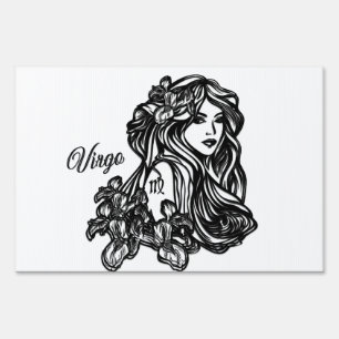 Virgo The Virgin Zodiac Glass Sign