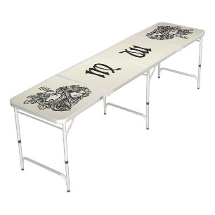 Virgo The Virgin Zodiac Golden Beer Pong Table