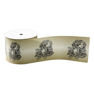 Virgo The Virgin Zodiac Golden Grosgrain Ribbon