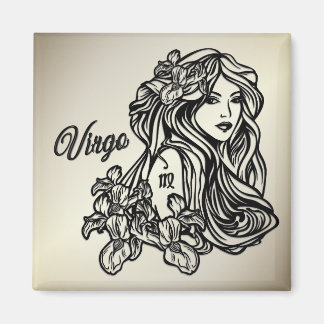 Virgo The Virgin Zodiac Golden Magnet