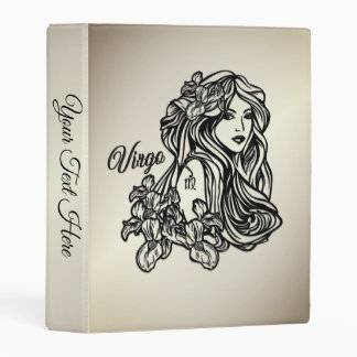 Virgo The Virgin Zodiac Golden Mini Binder