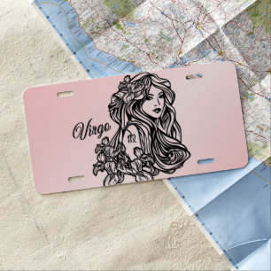 Virgo The Virgin Zodiac License Plate