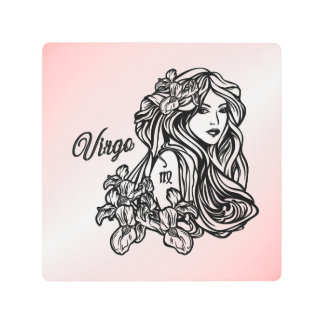 Virgo The Virgin Zodiac Metal Print