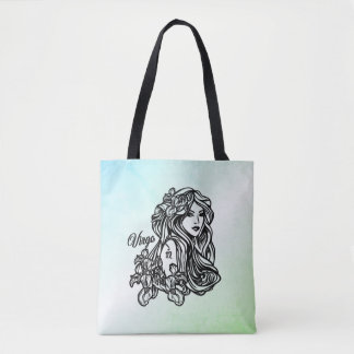 Virgo The Virgin Zodiac Mint Green Tote Bag